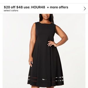 Calvin Klein Plus Size Illusion Hem Midi Dress